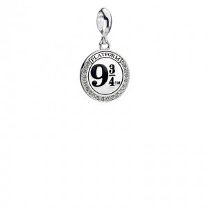 Platform 9 3/4 Sterling Silver Slider Charm Embellished with Crystals