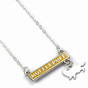 Hufflepuff House and Badger Bar Necklace
