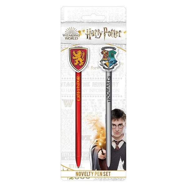 Gyffindor & Hogwarts Crests Novelty Pens Set