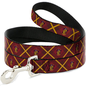 Gryffindor Crest Plaid Dog Leash