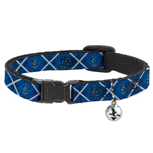 Ravenclaw Crest Plaid Cat Collar with Breakaway and Bell