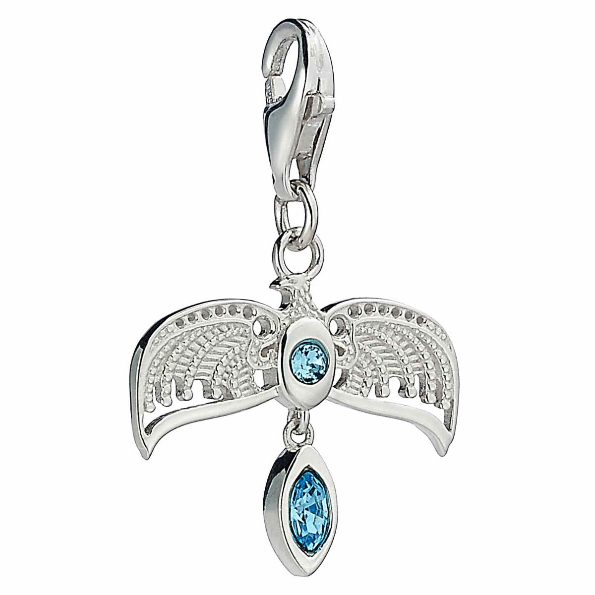Ravenclaw Diadem Sterling Silver Clip on Charm with Crystals